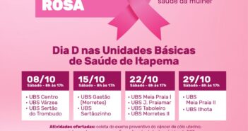 Outubro Rosa será com atividades especiais nas Unidades Básicas de Saúde em Itapema