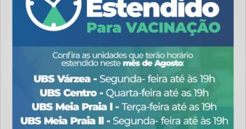 UBS terão horário estendido para vacinação em agosto