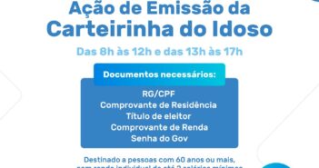 Assistência Social fará ação especial para emissão da Carteirinha do Idoso