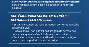 Prefeitura orienta sobre abatimento na fatura de água a famílias atingidas pela enchente pela concessionária