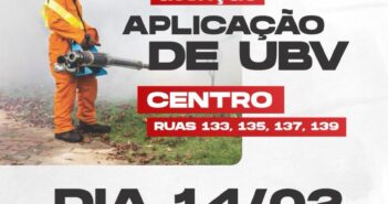 Aplicação de fumacê nesta sexta-feira no Centro