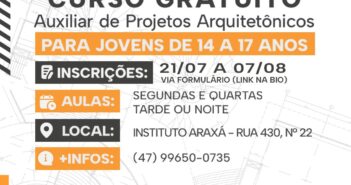 Capacita Jovem 2025: Instituto Araxá abre inscrições para nova turma do curso de Auxiliar de Projetos Arquitetônicos em Itapema
