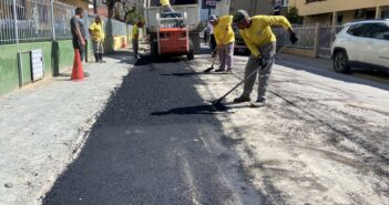 Rua 290 recebe novo asfalto e faixa elevada